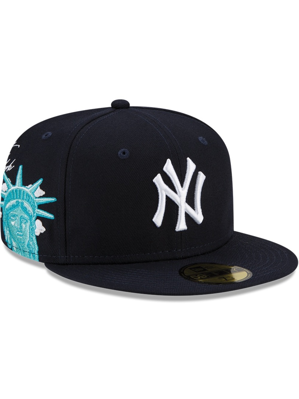 New Era 59Fifty New York Yankees Liberty Icon Fitted Hat Dark Navy 7 5/8 NEW